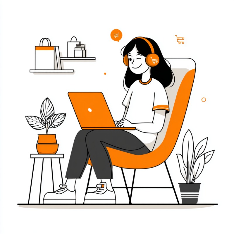 tyan.10_A_flat_vector_illustration_of_a_woman_sitting_on_a_chai_5328f333-b167-4e7f-b8c5-6c8a5a58fcba